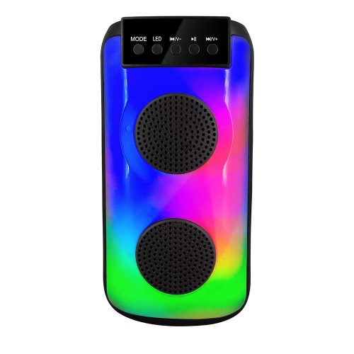 double 3-inch portable bluetooth speaker flame light rgb portable multi-function colorful bluetooth speaker