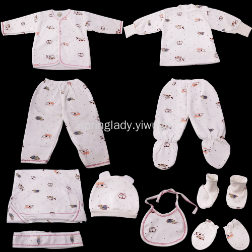 spring lady milk silk baby clothes baby suit baby set baby‘s 10-piece children‘s clothing