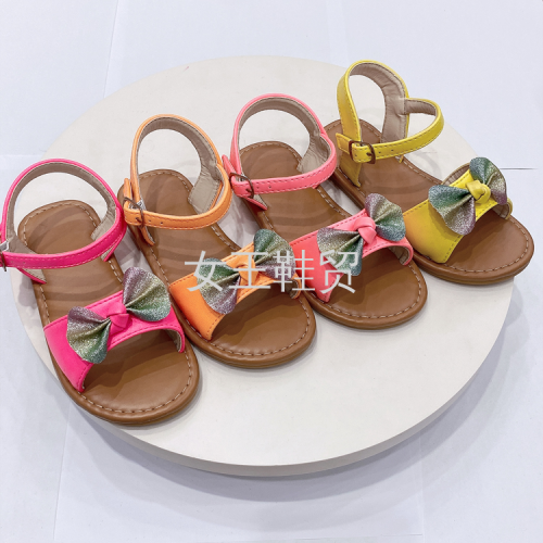 girls‘ sandals summer little kids‘ princess shoes middle and big children butterfly girls beach sandals sandals