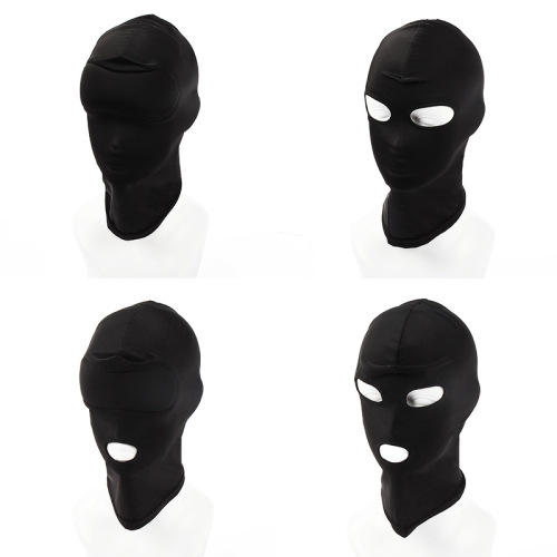 Adult Sex Product Elastic Fabric Masked Pullover All-Inclusive Headgear Female Adult Eye Exposed Mouth Eye Mask Wholesale