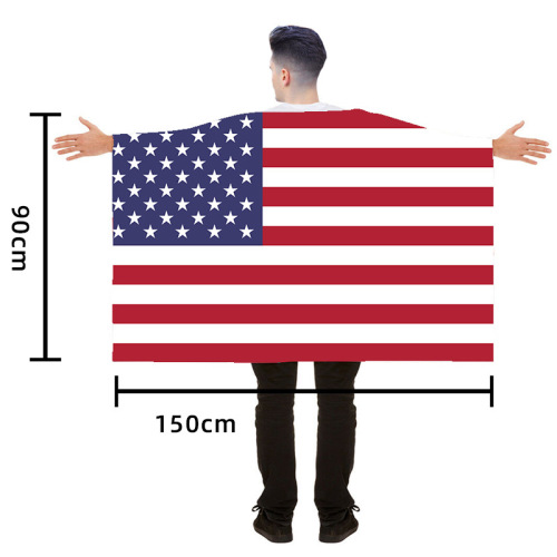 American Flag Cloak 2026 World Cup Flag Shawl Flag Body Flag Manufacturers All over the World Supply