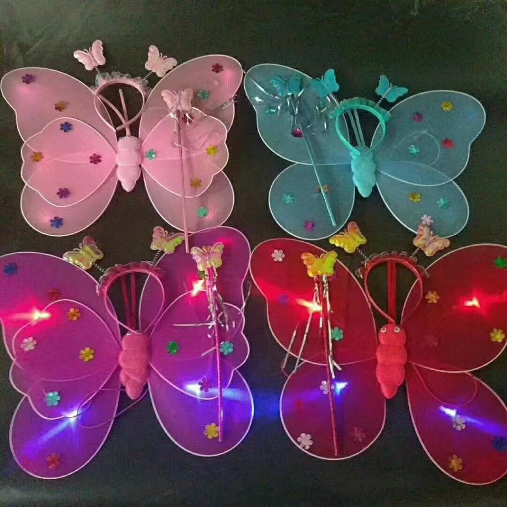 发光天使蝴蝶翅膀小女孩的玩具魔法棒玩具套装儿童节表演服装道具详情6
