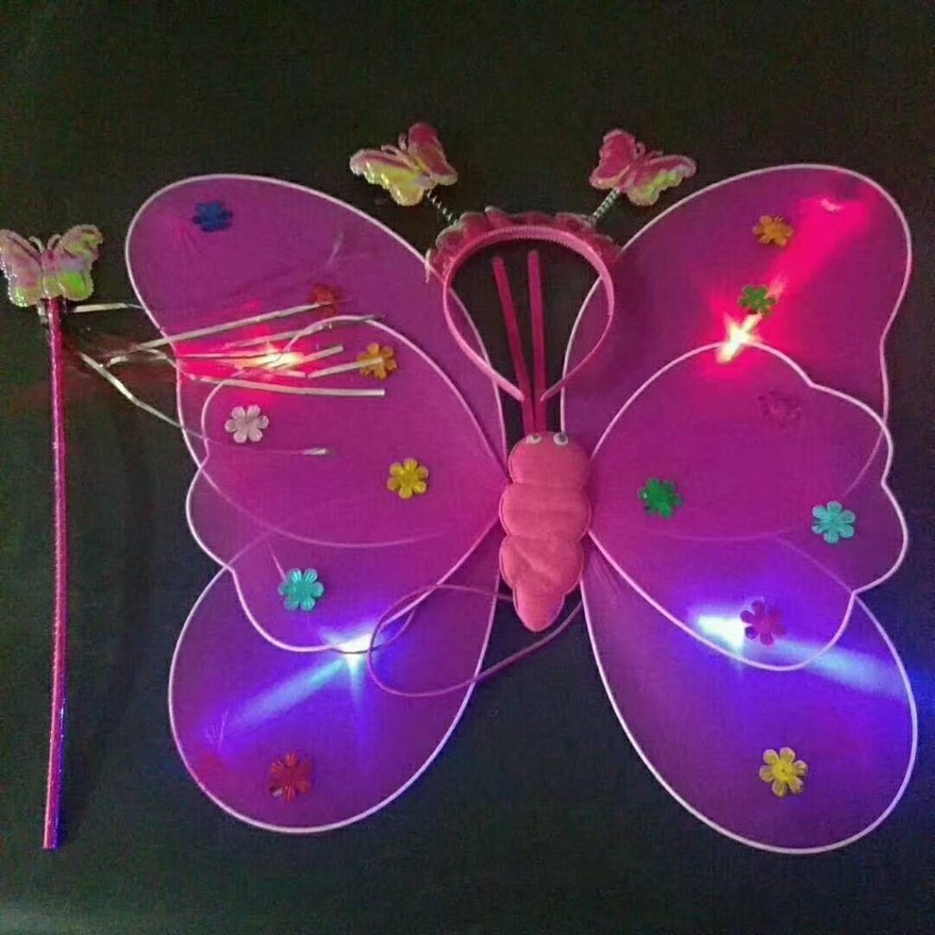 发光天使蝴蝶翅膀小女孩的玩具魔法棒玩具套装儿童节表演服装道具详情7