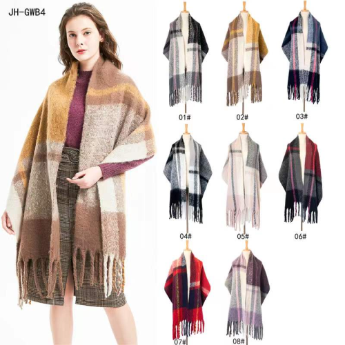 New Colorful Winter Women‘s Scarf Shawl Cashmere-like Circle Yarn Polyester Scarf