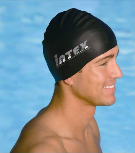 intex55991 swimming cap male and female long hair silicone waterproof swimming cap adult swimming cap professional swimming equipment