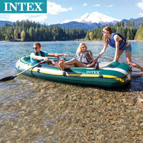 intex68380 sea eagle three-person boat set inflatable boat kayak rubber raft inflatable thickened fishing boat