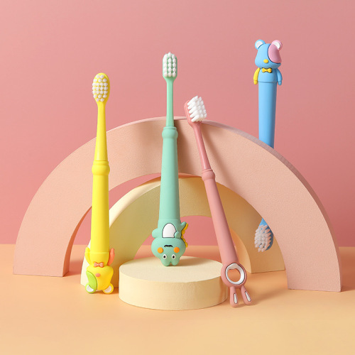 Doctor Chen Dinosaur Children‘s Toothbrush Single 2-12 Years Old Silicone Toothbrush Handle Ultra-Fine Rabbit Bear Soft-Bristle Toothbrush