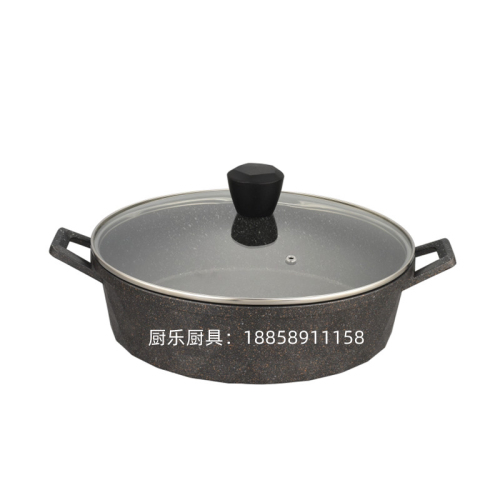 Small Diamond 28 Double Bottom Shallow Soup Pot Stew Pot Gas Stove Induction Cooker Universal Household Kitchen Utensils Pot a Large Number wholesale