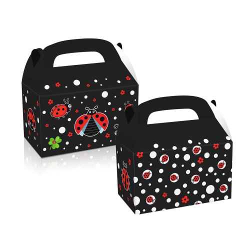 beetle ladybug paper box portable carton paper box valentine‘s day gift box cookie box cake box theme party