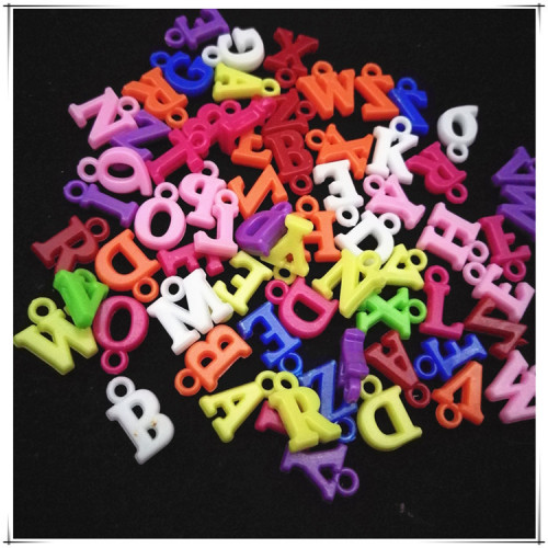 plastic Color Hanging Hole English Letter Beads DIY Beaded Material Wholesale Children‘s Toy Accessories Ornaments