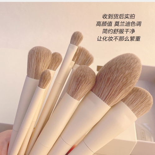 10 Zero Cosmetic Brush Set Soft Bristle Cosmetic Brush Fan-Shaped Highlight Brush Face Powder Blush Brush