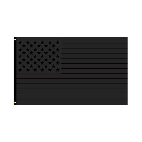All Black American Flag 90 * 150cm Polyester Digital Printing Black US Striped Flag in Stock Wholesale