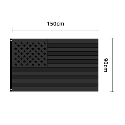 all black american flag 90 * 150cm polyester digital black gray striped black american flag spot wholesale