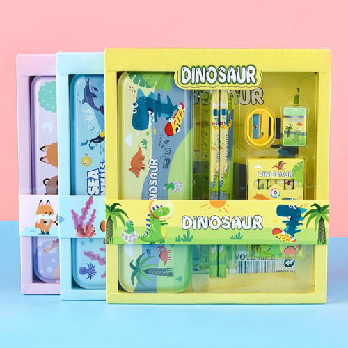 Cartoon Children‘s Stationery Set Gift Creative School Supplies Pupil Prize Children‘s Day Gift Kindergarten Gift Box