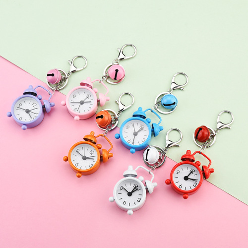 Japanese and Korean Popular Alarm Clock Keychain Pendant Alarm Key Ring Cars and Bags Ornament Accessories Creative Activity Gift