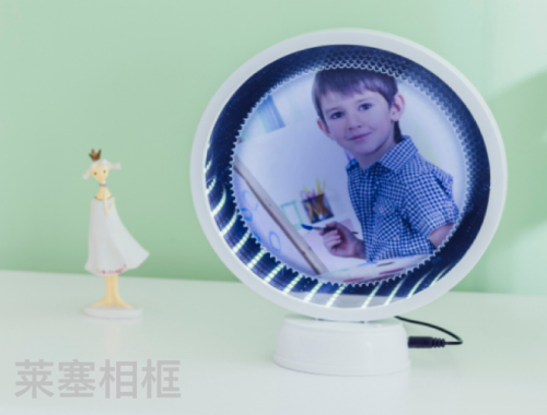 led lights with clock creative ornaments home decoration living room bedroom crafts photo magic mirror photo frame