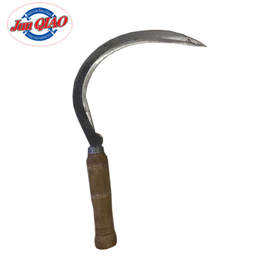 Large Curved Sickle with Wooden Handle 8-Inch 10-Inch 12-Inch 14-Inch