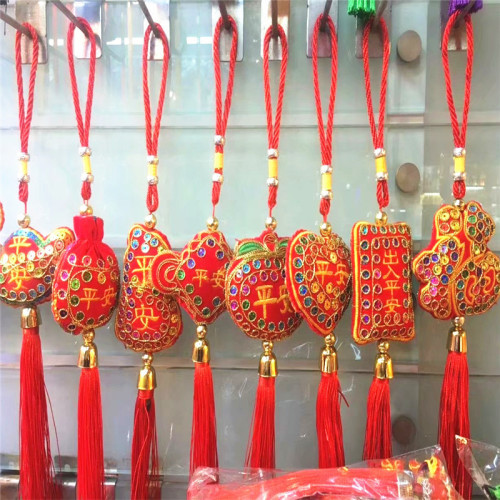 chinese knot tassel jewelry dragon boat festival pendant sachet sachet double-sided machine embroidery tassel pendant clothing jewelry accessories