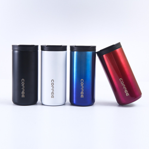 cross-border supply gradient color stainless steel coffee cup fashion business office vacuum cup portable direct drink handy cup