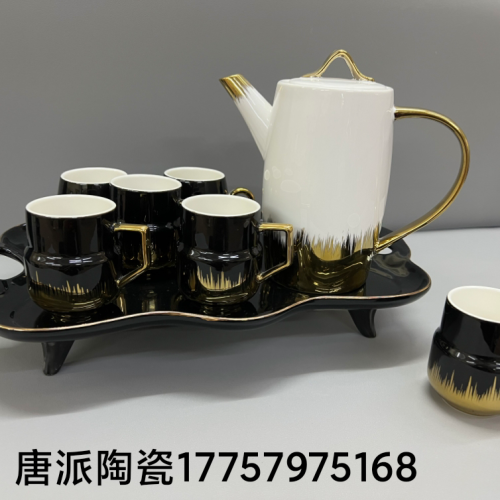 jingdezhen ceramic water set european water set gold-plated water set foreign trade export water set new