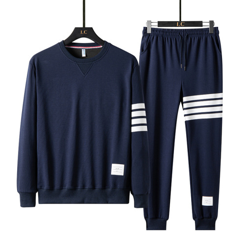Casual Suit Men‘s Autumn Loose Korean Style Fashion Brand Four Bars Set Men‘s Pullover round Neck TB Sweater Sportswear