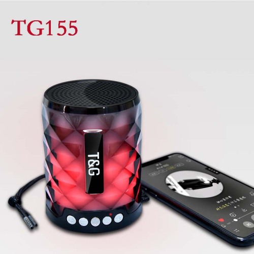 tg155led crystal flashing light bluetooth speaker mobile phone wireless call external single bluetooth portable speaker radio