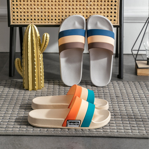 2022 New Outdoor Slippers Women‘s Summer Couple Indoor Bathroom non-Slip Thick Bottom Korean Style Home Sandals Men