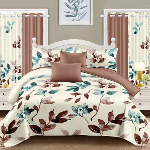 New Brushed Four-Piece Thickened Foreign Trade Order Fabric European Chinese Bedding Three-Piece Set 7-Piece Fabric 