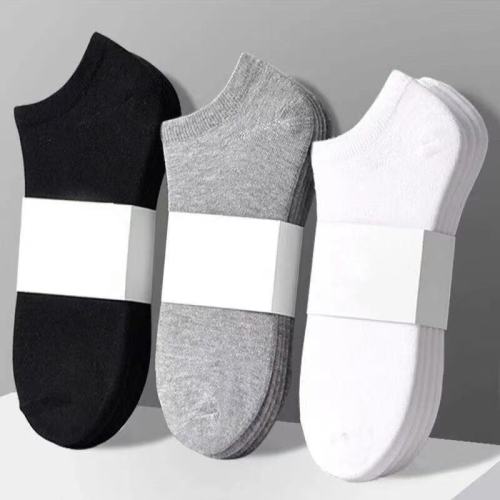 socks men‘s summer solid color black white gray ankle socks spot unisex low-cut breathable socks low-cut socks for women