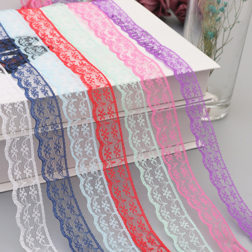 Popular Non-Elastic Lace 2.2cm Multi-Color in Stock Ornament Accessories Rice Lace Underwear Lace