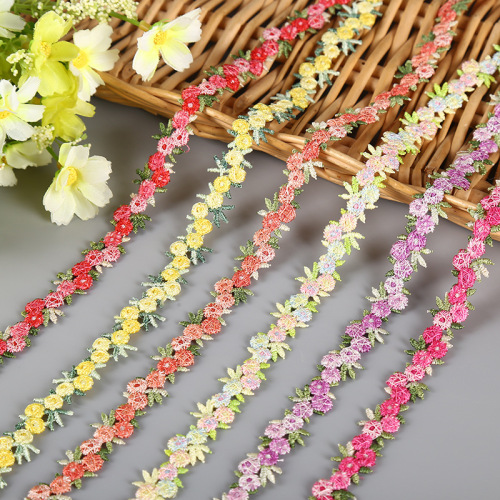 1.5cm colorful ethnic style lace embroidery water soluble lace clothing accessories necklace bracelet earrings accessories