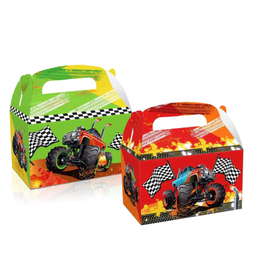 Amazon Racing off-Road Theme party Decoration Party Biscuit Box Snack Box Portable Box Cake Box