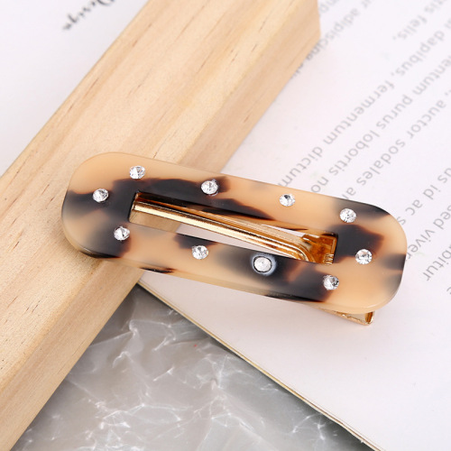 korean new leopard hollow out word clip ladies fashion acetic acid word clip bangs hair accessories hairpin wholesale