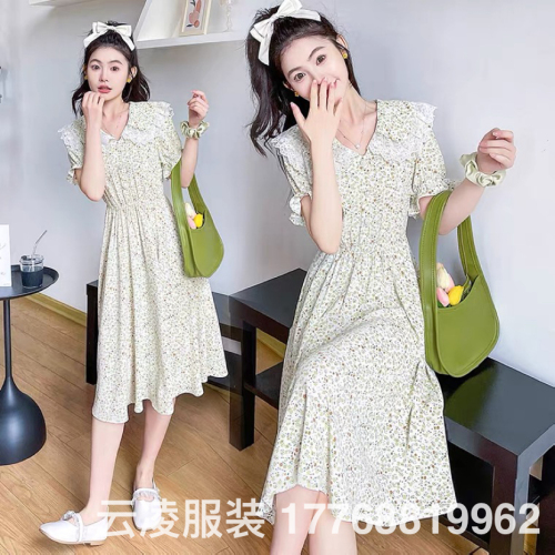 new chiffon floral dress women‘s summer fresh skirt wholesale