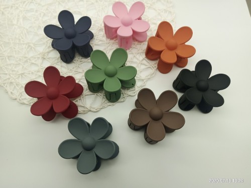 Large Non-Rotten Flower Plastic Grip Women‘s Korean Style Floral Mixed Color Shower Updo Hair Accessories Five Leaves