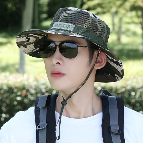 Hat Men‘s Summer Breathable Bucket Hat Fishing Big Brim Sun Hat Outdoor Sun Hat Foldable Sun Hat Bucket Hat