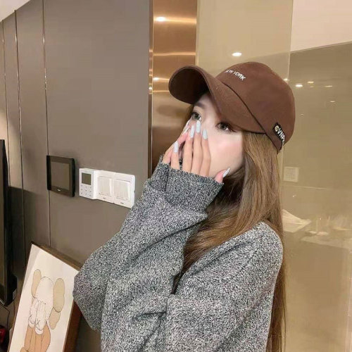 hat female baseball cap soft top korean style ins spring/summer embroidered letter peaked cap casual male and female male japanese fashion brand