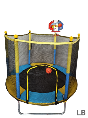 Children‘s Trampoline Bounce 55inch Indoor Trampoline with Basketball Frame Protecting Wire Net Trampolin Factory Direct Sales