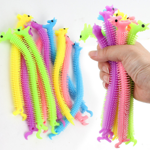 cartoon unicorn lala le decompression pull noodle rope vent caterpillar cute pet one-man horse bracelet pull rope