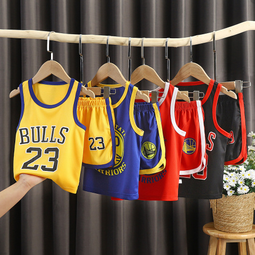 summer children‘s basketball clothes outdoor basketball jersey sports vest shorts two-piece suit middle and big children‘s sportswear