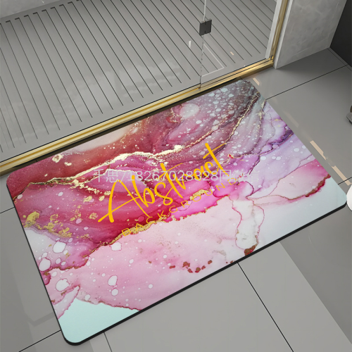 Qiansi Absorbent Diatom Ooze Carpet Mats Non-Slip Mat Soft Diatom Ooze Soft Floor Mat Shower Room Natural Rubber Fast