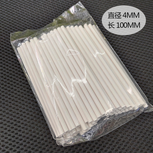 disposable degradable kraft paper tube 4*100mm white paper stick