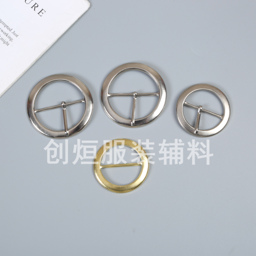 Gold and Silver Two Colors for Selection round Pin Buckle Shoe Buckle Accessories Luggage Pin Buckle Japanese Buckle Belt Connection Buckle