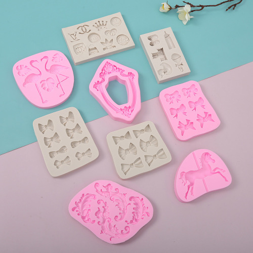manufacturer‘s new silicone mold food grade silicone cake fondant mold home easy demoulding cartoon cake mold