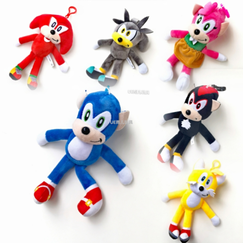 Cross-Border Sonic Pendant Plush Toy Doll Pendant Keychain Bag Pendant Stuffed Toy Sony Buckle 