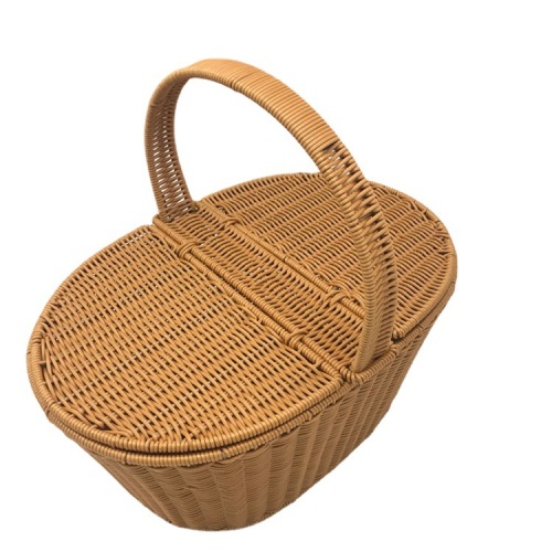 rattan outdoor picnic storage basket picnic basket water fruit basket storage basket with lid meal basket with tableware