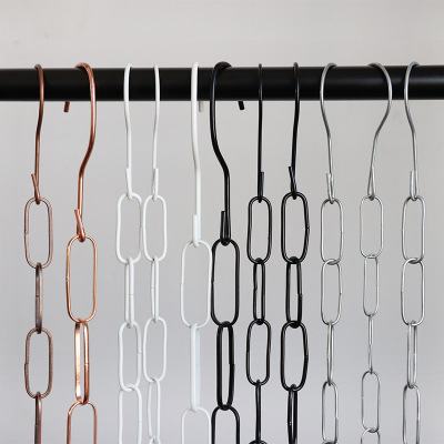Iron Chain Clothing Store Link Clothes Lengthened Hook Hanging Iron Chain Display Rack Hanging Ring Iron Chain Hanger Clothes
