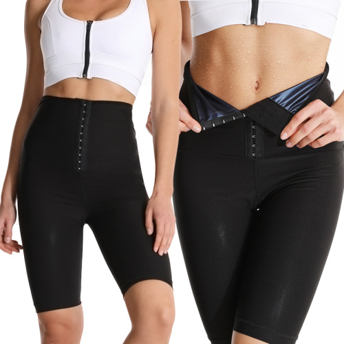 European and American Foreign Trade Amazon Body Shaping Sweat Pants Belly Shaping Belt Sports Belt Sauna Belly Shaping Breasted Yoga Pants