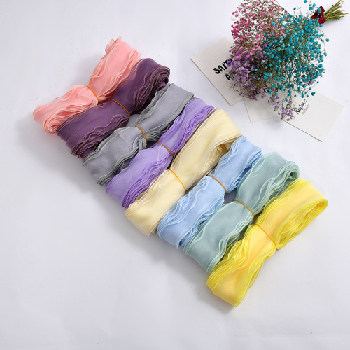 Ribbon Fishtail Yarn Bow Hair Accessories Piping Ribbon Flower Packaging Material Bouquet Floral Yarn Strip Wholesale