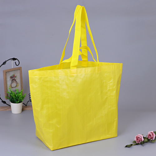 Manufacturer Customized Advertising Portable Woven Bag Covered Pp Woven Shopping Bag Spot Blank Snakeskin Bag Wholesale